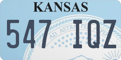 KS license plate 547IQZ