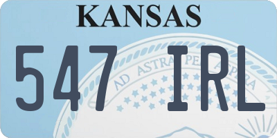 KS license plate 547IRL