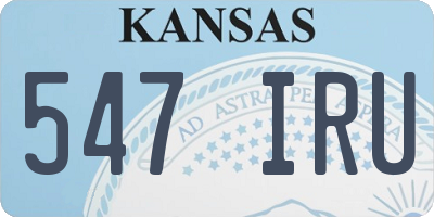 KS license plate 547IRU