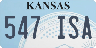 KS license plate 547ISA