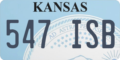 KS license plate 547ISB