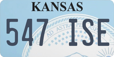 KS license plate 547ISE
