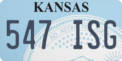 KS license plate 547ISG