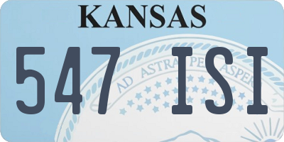 KS license plate 547ISI
