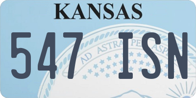 KS license plate 547ISN