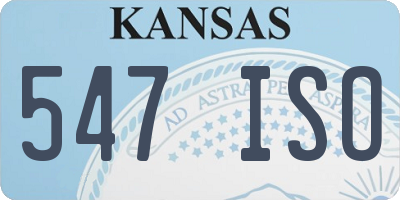 KS license plate 547ISO