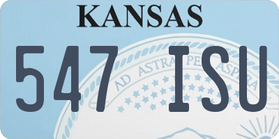KS license plate 547ISU