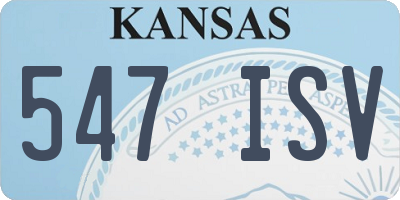 KS license plate 547ISV