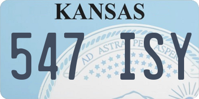 KS license plate 547ISY