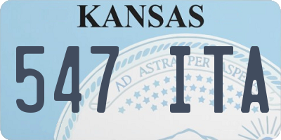 KS license plate 547ITA
