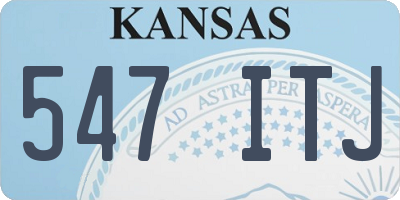 KS license plate 547ITJ