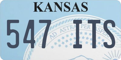 KS license plate 547ITS