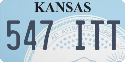 KS license plate 547ITT