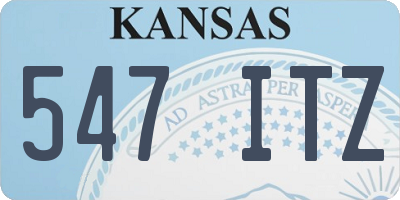 KS license plate 547ITZ