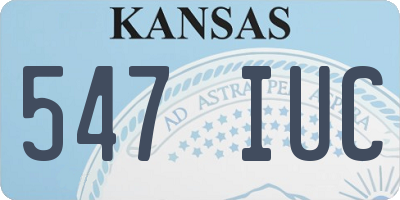KS license plate 547IUC