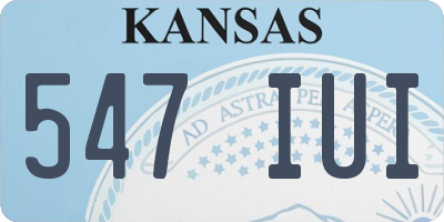 KS license plate 547IUI