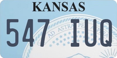 KS license plate 547IUQ