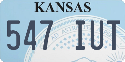 KS license plate 547IUT