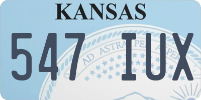 KS license plate 547IUX