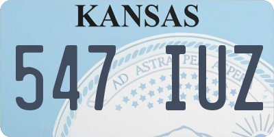 KS license plate 547IUZ