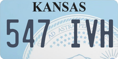 KS license plate 547IVH