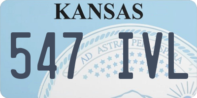 KS license plate 547IVL
