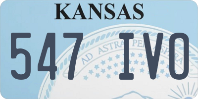 KS license plate 547IVO