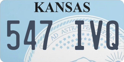 KS license plate 547IVQ