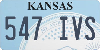 KS license plate 547IVS