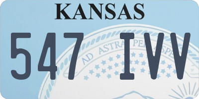 KS license plate 547IVV