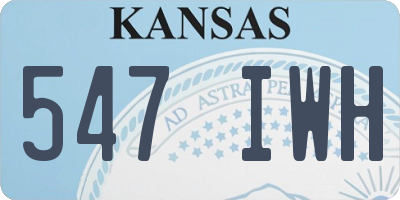 KS license plate 547IWH