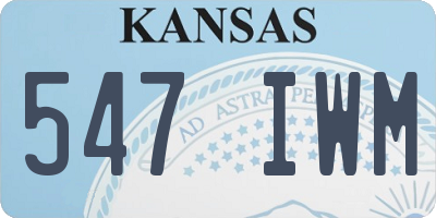 KS license plate 547IWM