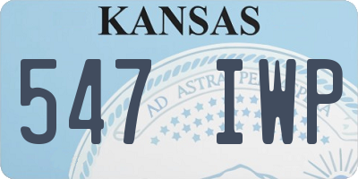 KS license plate 547IWP