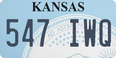 KS license plate 547IWQ