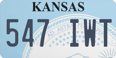 KS license plate 547IWT