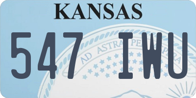 KS license plate 547IWU