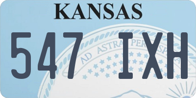 KS license plate 547IXH