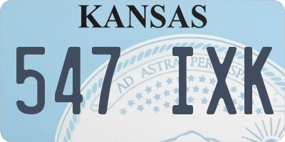 KS license plate 547IXK