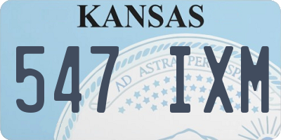 KS license plate 547IXM