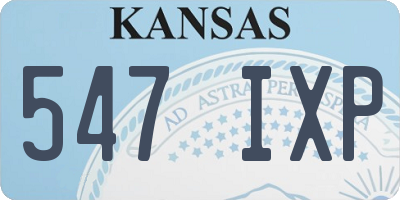 KS license plate 547IXP