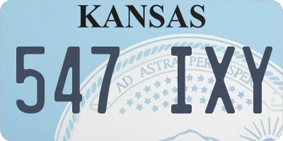 KS license plate 547IXY