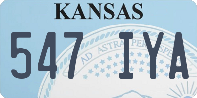 KS license plate 547IYA