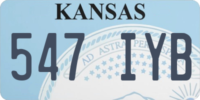 KS license plate 547IYB