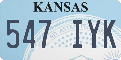 KS license plate 547IYK