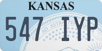 KS license plate 547IYP