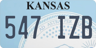 KS license plate 547IZB