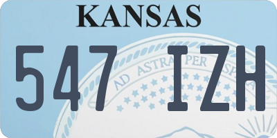 KS license plate 547IZH
