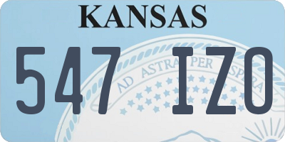 KS license plate 547IZO