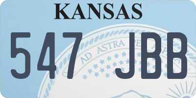 KS license plate 547JBB