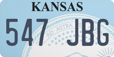 KS license plate 547JBG